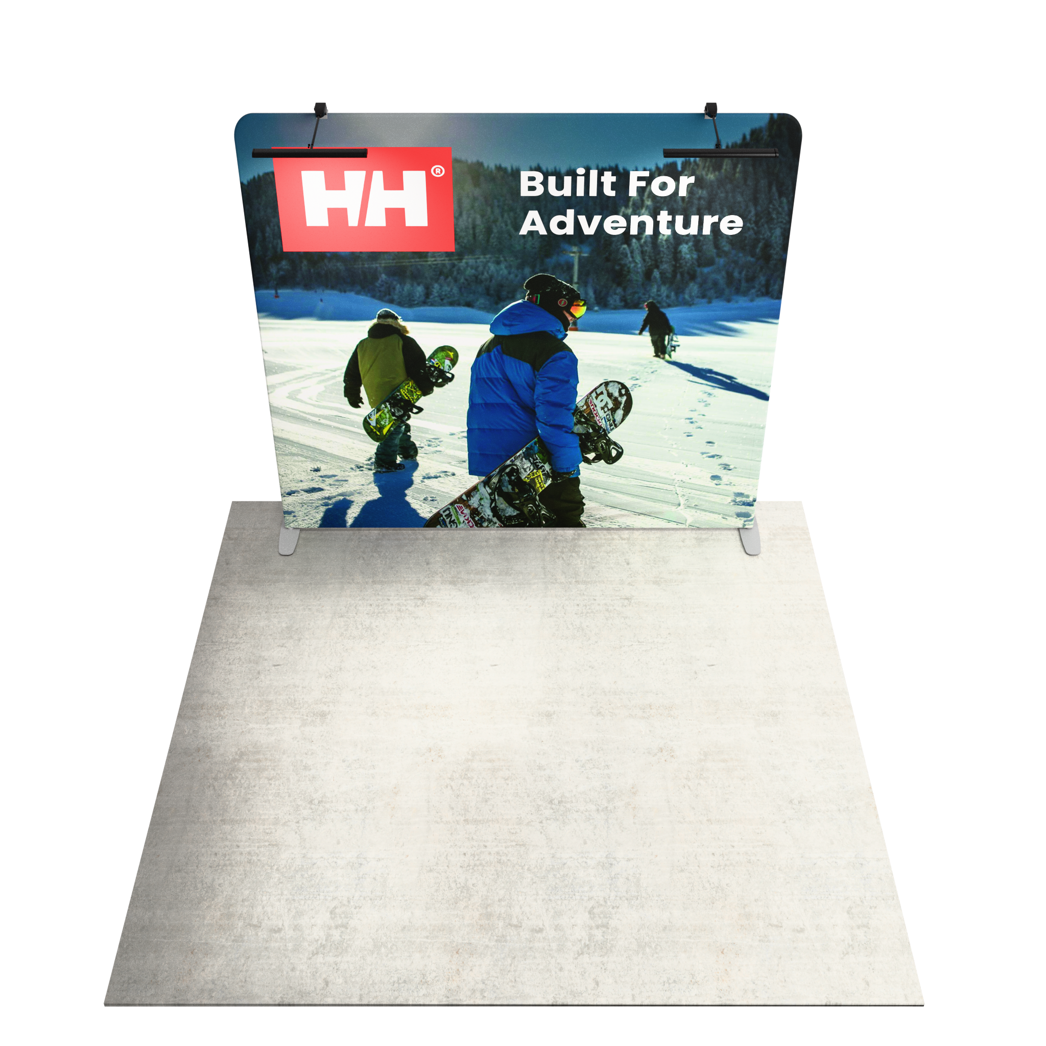 8ft QuickZip™ - Straight Double-Sided Display with Lights