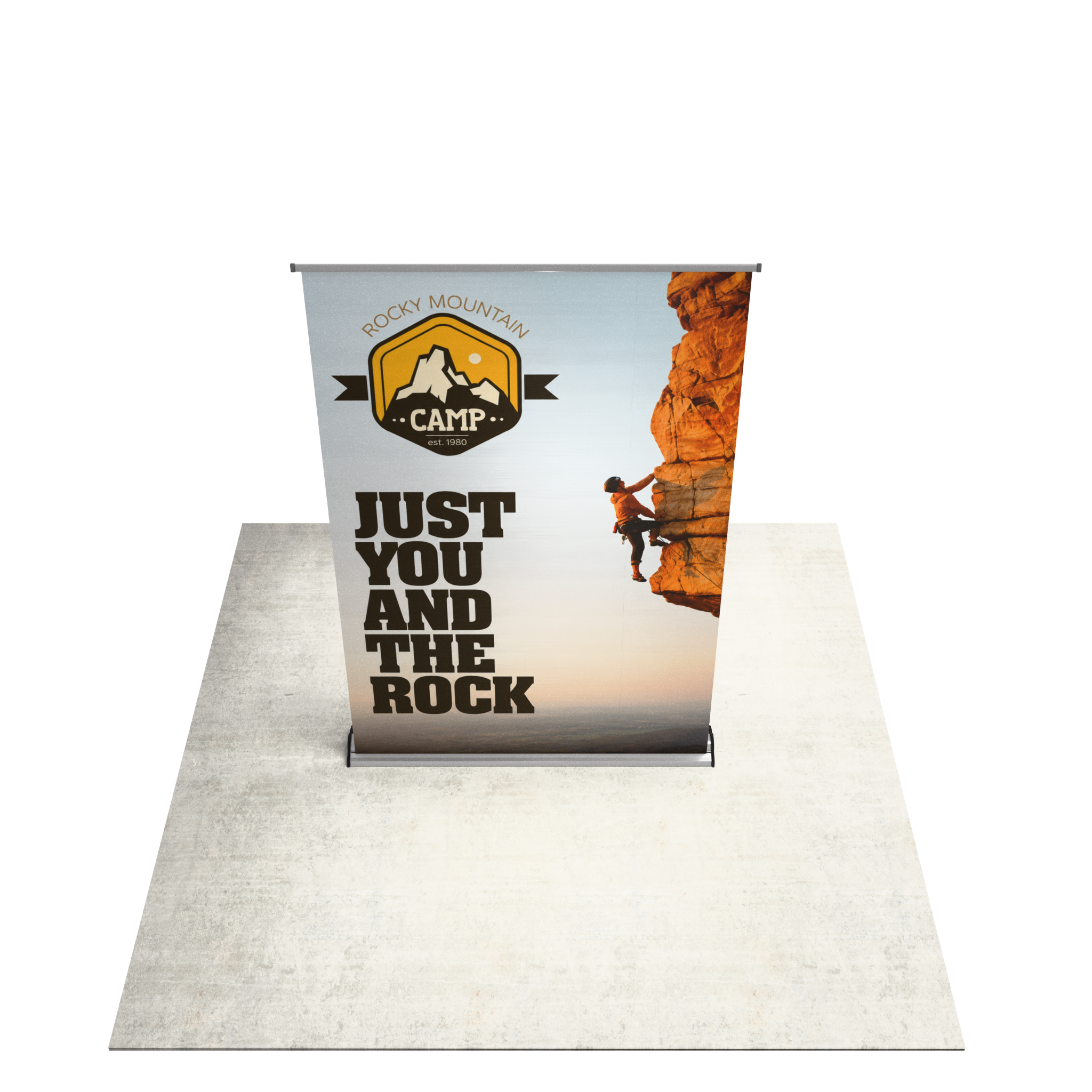60" Fabric Silver Step Premium Retractable Banner Stand