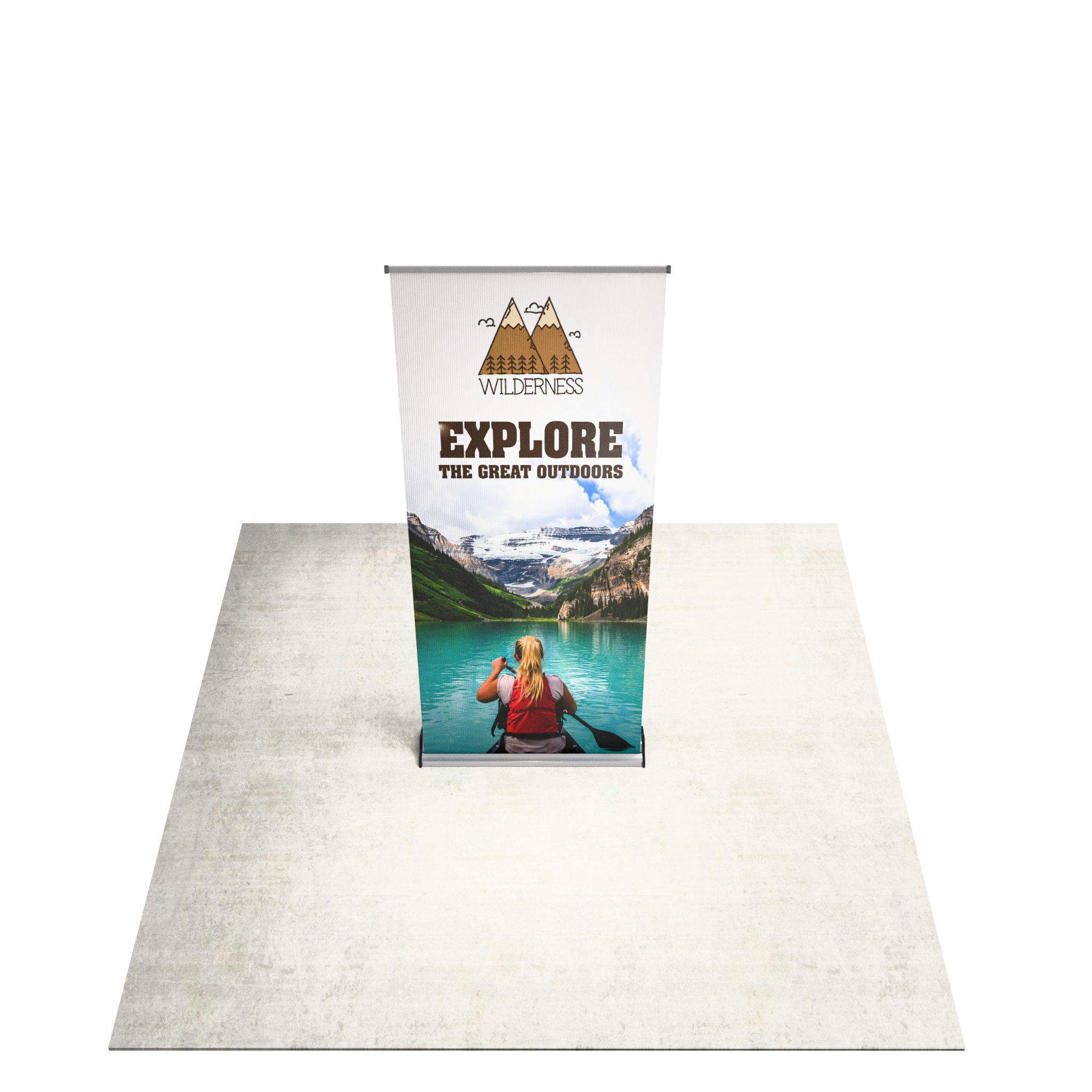 36" Vinyl Silver Step Premium Retractable Banner Stand