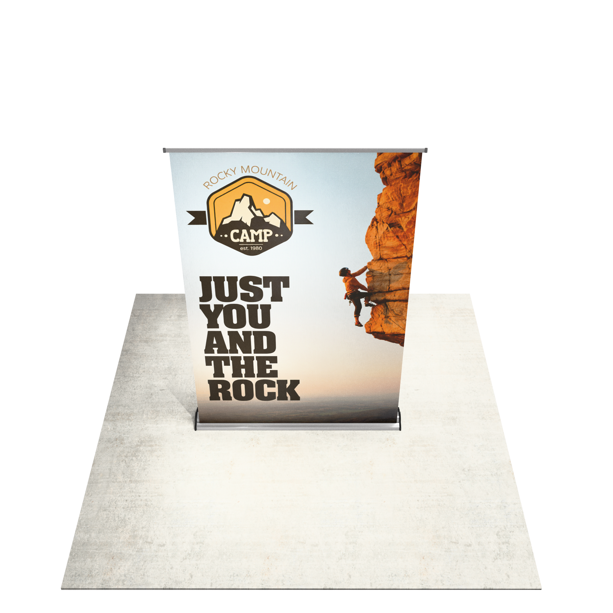 60" Vinyl Silver Step Premium Retractable Banner Stand