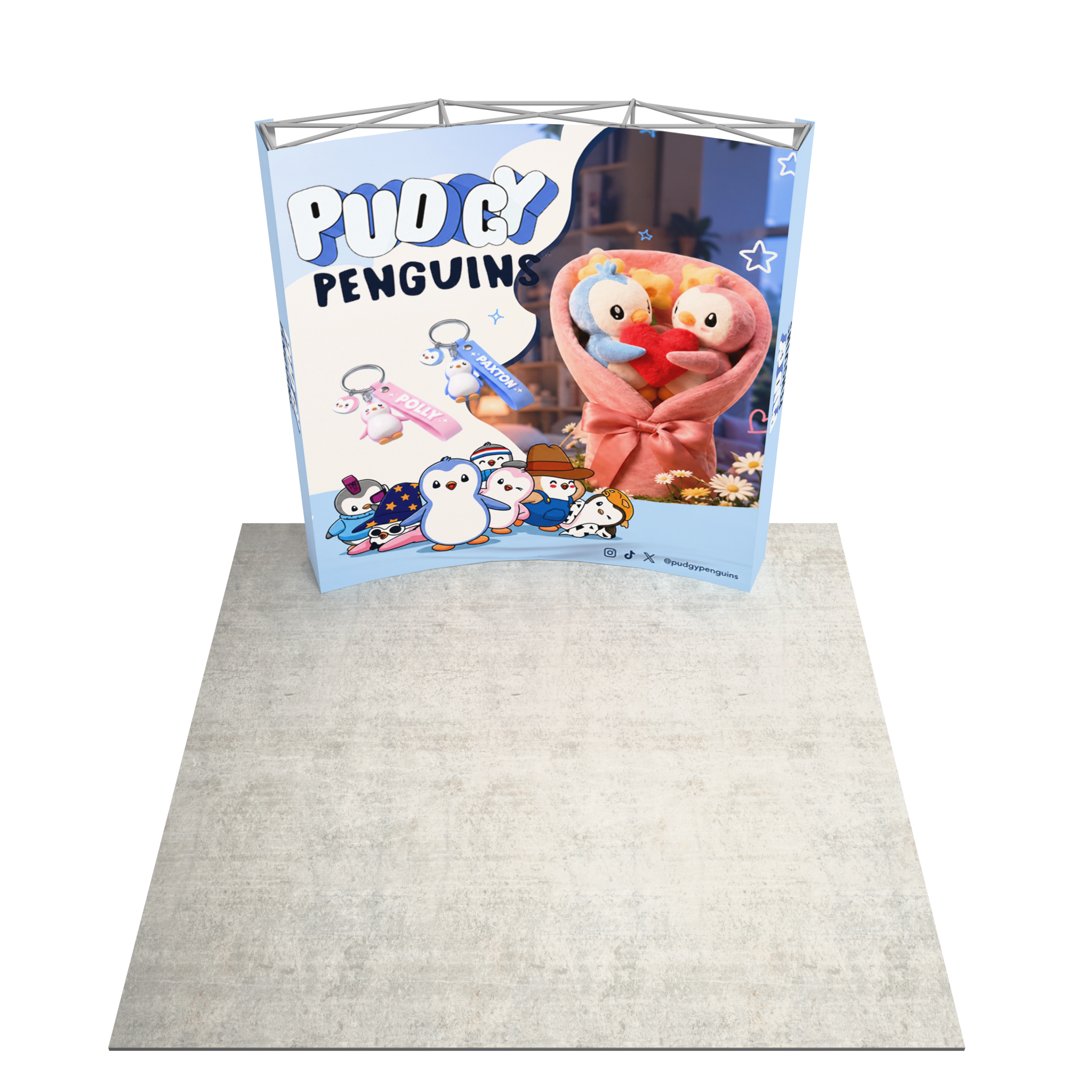 8ft Perfect-Pop™ - Curved Trade Show Display