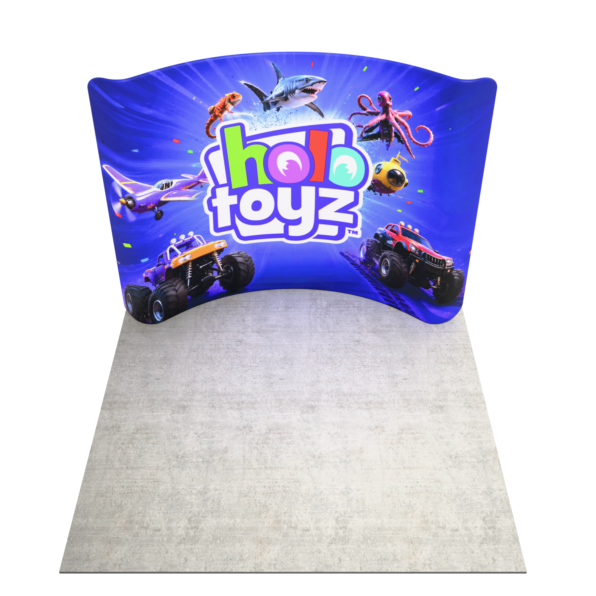 10ft QuickZip™ - Curved Single-Sided Trade Show Display