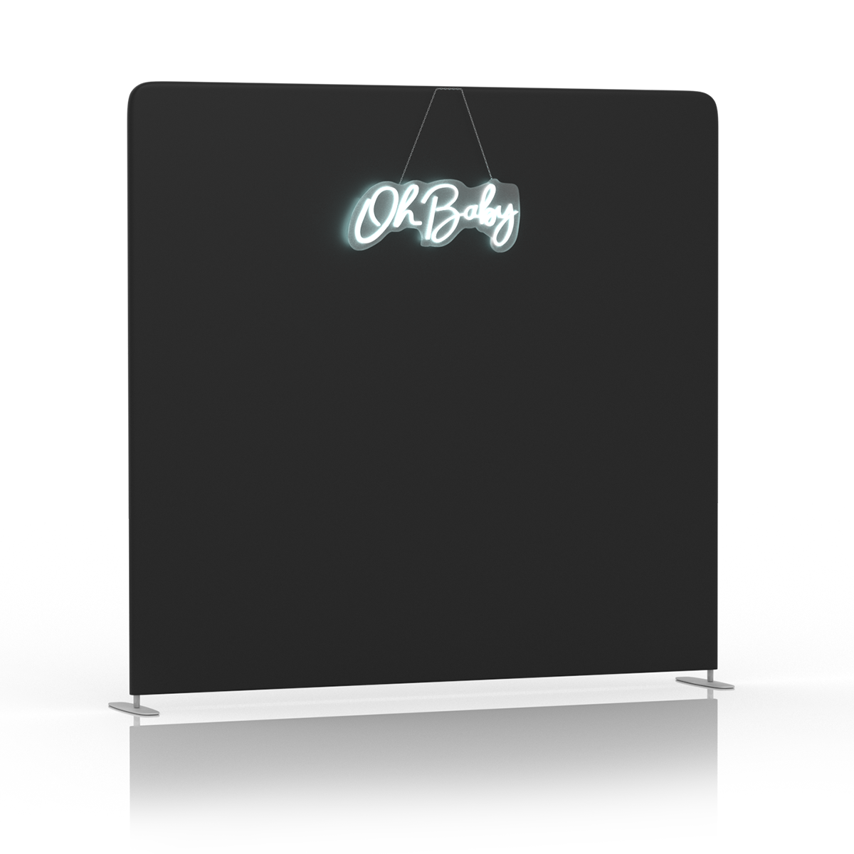 Sign Interaction Backdrop Neon Sign Let's Party Backdrop Attachment | Backdrop.com